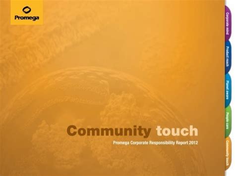 promega philanthropy|Community Touch .